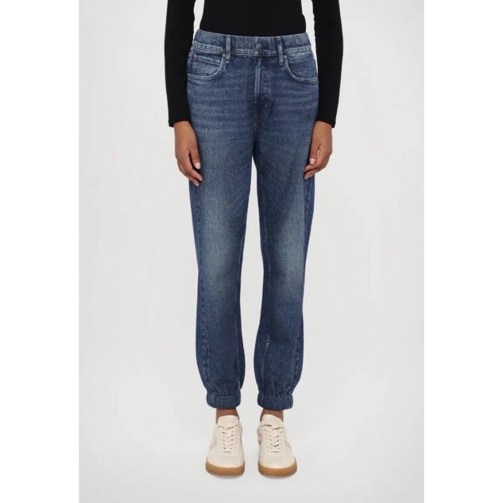Rag & Bone Miramar Denim Print Cotton Joggers Dark Indigo Women's XS Sweatpants